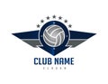 Abstract volleyball logo design team