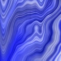 Abstract volumetric illustration with blue wavy lines, square