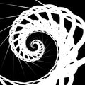 Abstract volute, spiral background. Rotating, concentric shapes.