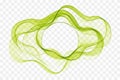 Abstract vortex energy circle. Green wave design element,frame.