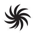 Abstract Vortex Silhouette Vector Illustration for Graphic Design Royalty Free Stock Photo