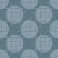 Abstract waffle textured circle vector seamless pattern background. Brush stroke grunge weave effect backdrop. Geometric