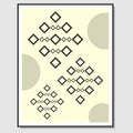 Abstract wall art. Black and white geometric shape. Suitable for wall decoration. Vector illustration Royalty Free Stock Photo