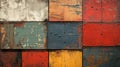 Abstract Wall of Rusted and Painted Metal Panels Royalty Free Stock Photo