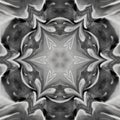 Abstract wallpaper background featuring black and white monochrome lines forming a dynamic kaleidoscope effect