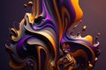 abstract wallpaper background featuring a blend of fluid shapes and bold colors in 4K resolution