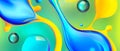 abstract wallpaper with colorful blobs and liquid shapes on a green background Royalty Free Stock Photo