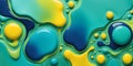 abstract wallpaper with colorful blobs and liquid shapes on a green background Royalty Free Stock Photo