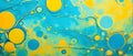 abstract wallpaper with colorful blobs and liquid shapes on a green background Royalty Free Stock Photo