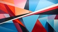 abstract wallpaper contrasting hues and sharp angles - AI Generated