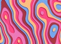 Abstract wallpaper in pink purple brown blue mustard varicolored. colorful wavy shapes modern design. Abstract Art