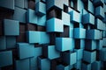 abstract wallpaper with repeated squares in cool blue tones, creating a calming and peaceful atmosphere