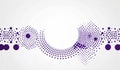 Abstract wallpaper with a white background with metallic purple circles Royalty Free Stock Photo