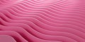 Abstract warm pink diagonal stripe background, texture. Wavy line. Close up, copy space. 3d render