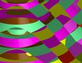 Abstract warped Diagonal Striped Background. Vector curved twisted slanting, waved lines pattern