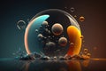 Abstract water bubble drop color background graphic design wallpaper Royalty Free Stock Photo