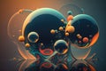 Abstract water bubble drop color background graphic design wallpaper Royalty Free Stock Photo