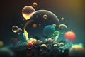 Abstract water bubble drop color background graphic design wallpaper Royalty Free Stock Photo