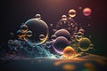 Abstract water bubble drop color background graphic design wallpaper Royalty Free Stock Photo