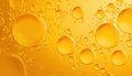 Abstract Water Bubbles In Yellow Hue Is A Depiction Of Translucent Bubbles Floating In A Water Royalty Free Stock Photo