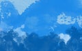 Abstract Water Color,Blue paint. Royalty Free Stock Photo