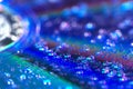 Abstract water drop bokeh on platter colorful fresh beautiful use as celebration festival concept background image