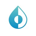 Abstract water drop logo design, blue water droplet icon - Vector Royalty Free Stock Photo