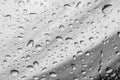 Abstract water drop on mirror in black and white Royalty Free Stock Photo