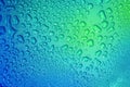 The Abstract water drop on surface of  fresh blue background Royalty Free Stock Photo