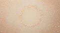 Abstract Water Droplet Pattern on Beige Background with Copy Space Royalty Free Stock Photo