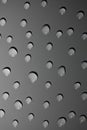 Abstract water drops on grey background, macro, Bubbles close up Royalty Free Stock Photo