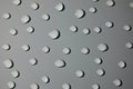 Abstract water drops on grey background, macro, Bubbles close up Royalty Free Stock Photo
