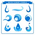 Simple Abstract Water Element Symbols