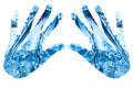 Abstract Water hands Royalty Free Stock Photo