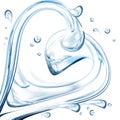 Abstract water heart Royalty Free Stock Photo