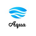 Abstract water logo vector