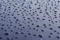 Abstract of Water Rain Drop on Car Glass, Drops over Black Shinny Background. Texture Dark Blue. Royalty Free Stock Photo