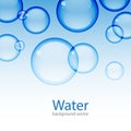 Abstract Water transparent drops backgrounds.vector Royalty Free Stock Photo