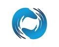 abstract water vortex logo icon