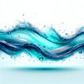 Abstract Water Wave Background With Bubbles, Royalty Free Stock Photo