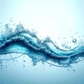 Abstract Water Wave Background With Bubbles, Royalty Free Stock Photo