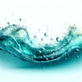 Abstract Water Wave Background With Bubbles, Royalty Free Stock Photo