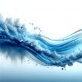 Abstract Water Wave Background With Bubbles, Royalty Free Stock Photo