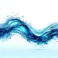 Abstract Water Wave Background With Bubbles, Royalty Free Stock Photo