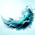 Abstract Water Wave Background With Bubbles, Royalty Free Stock Photo