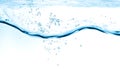 Abstract Water Wave with Bubbles Royalty Free Stock Photo