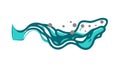 Abstract Water Wave Motif, Dynamic Fluid Design Element, vector design Generative AI Royalty Free Stock Photo