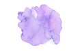 Abstract watercolor and acrylic blot painting. Violet and  lilac Color design element. Texture paper. Isolated on white background Royalty Free Stock Photo