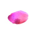 Abstract watercolor aquarelle hand drawn blot colorful red pink paint splatter stain spot Royalty Free Stock Photo