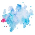 Abstract watercolor aquarelle hand drawn colorful Royalty Free Stock Photo